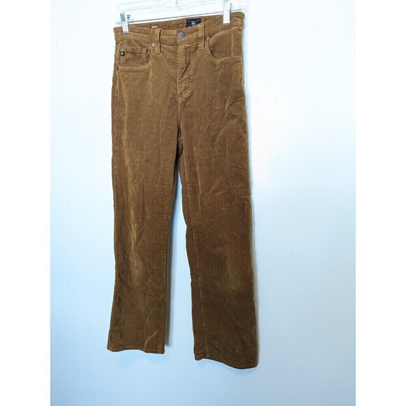 AG Adriano Goldschmied Pants Womens 26 Tan Corduroy Rhett Straight Leg Casual - Picture 3 of 14